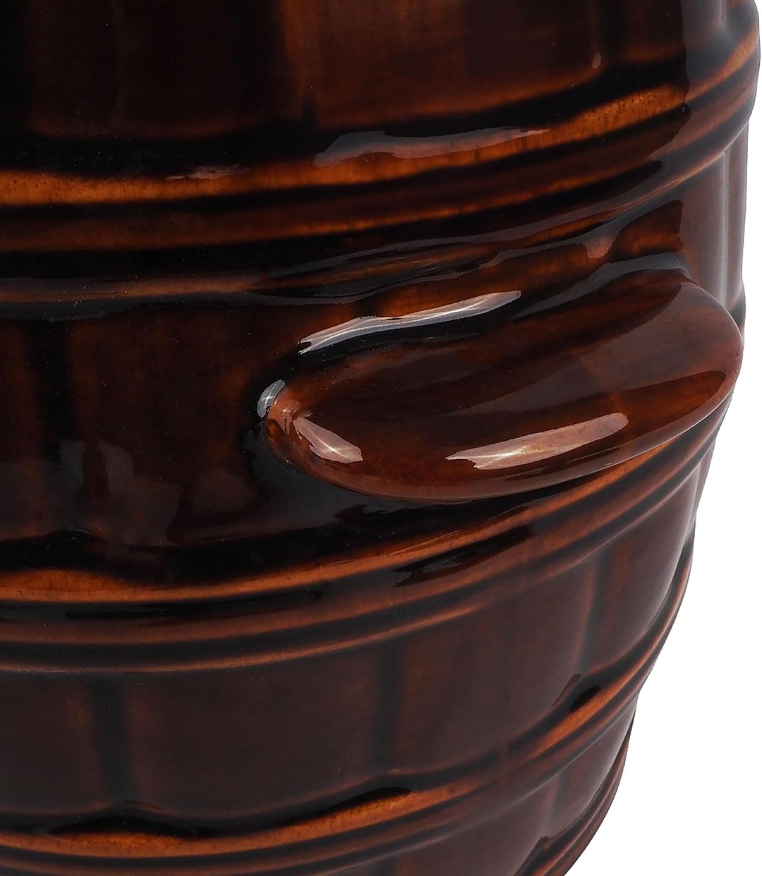 Sauerkrauttopf mit Deckel 16 l Silagetopf aus Steingut Keramikfass Einlegetopf Gurkentopf Tontopf St