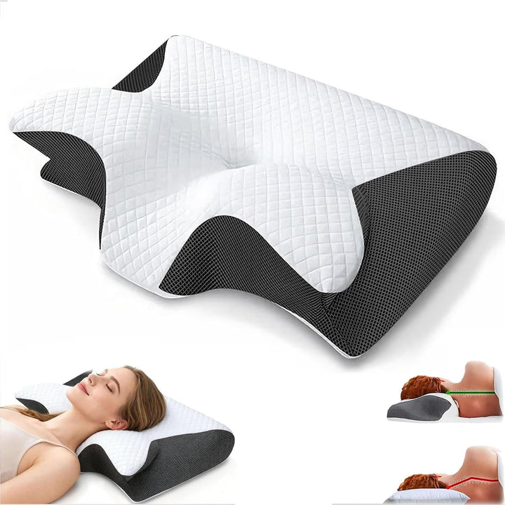 Curosleep Kissen, 2 IN 1 Ergonomisches OrthopäDisches Kissen Seladi Airflow Pro Nacken Therapiekisse