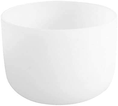 Klangschale aus mattiertem Quarzkristall, 432 Hz, C-Note, 25,4 cm, Schlägel und O-Ring 25 cm, 25 cm