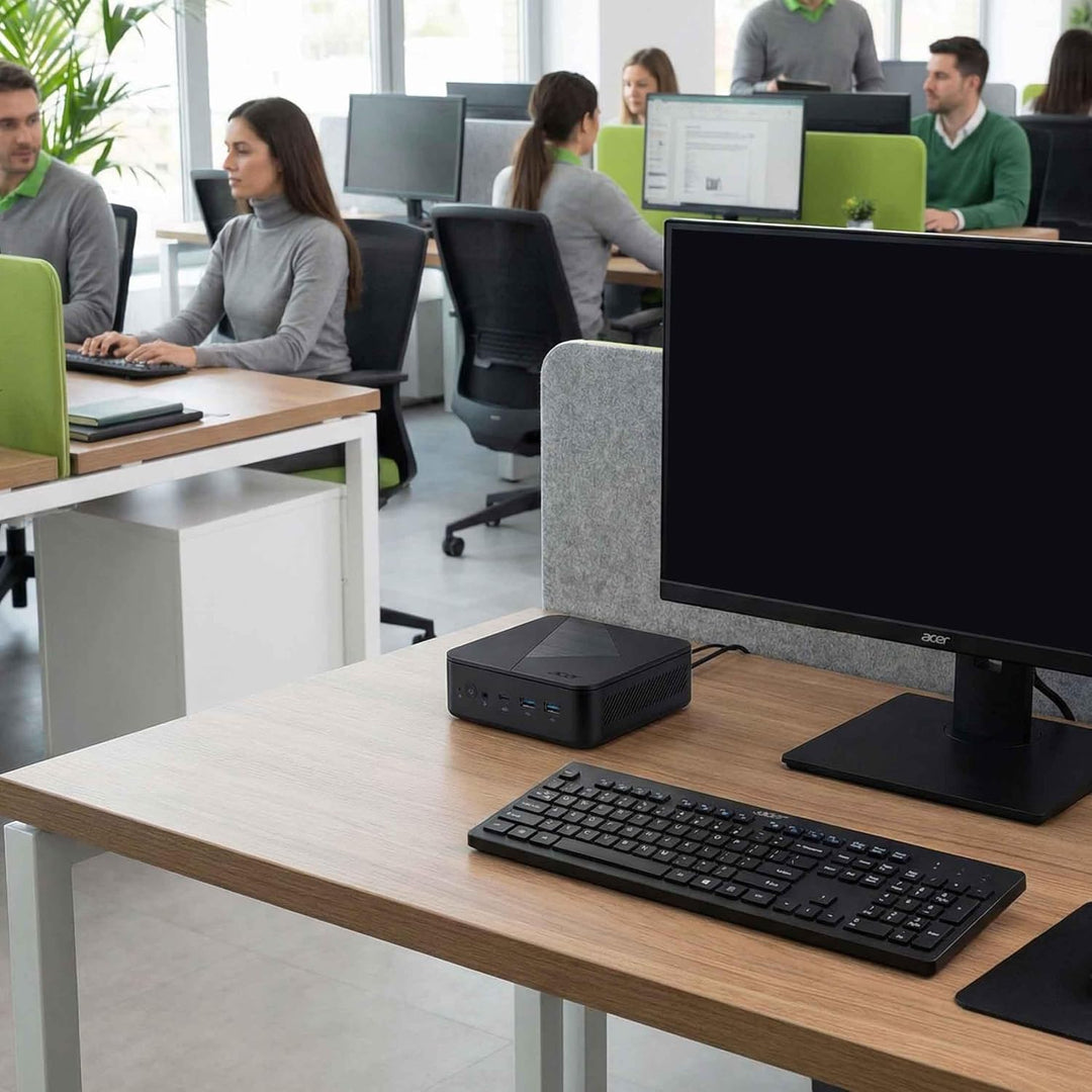 Acer Mini PC | Veriton NUC | Schwarz | Core i7 1355U | RAM: 8GB | SSD: 1TB | Windows 11 Pro | Office