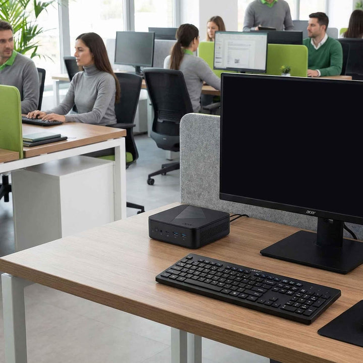 Acer Mini PC | Veriton NUC | Schwarz | Core i7 1355U | RAM: 32GB | SSD: 1TB | Windows 11 Pro | Siche