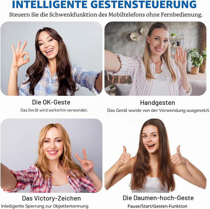360° Auto Face Tracking Gimbal, 360° Drehung Verfolgung Stativ, Gesichtserkennendes Stativ Mit Dual