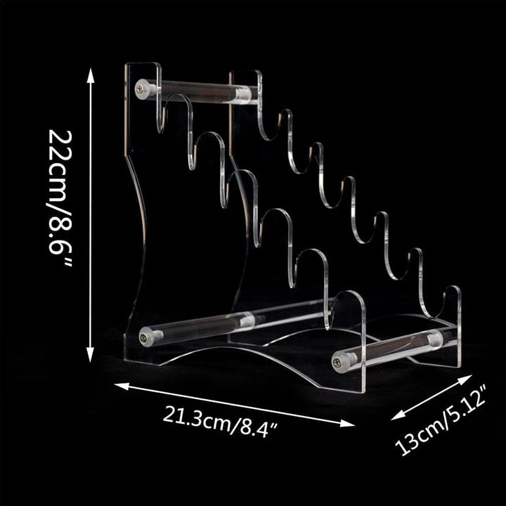Acryl-Messerblock - Transparenter Vitrine für 6 Messer | Messerhalter aus Acryl | Messerhalter D