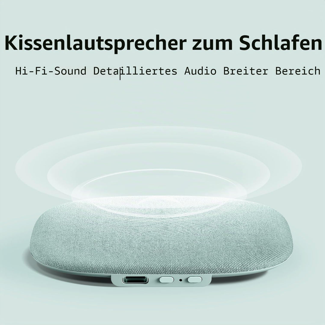 Sleep Pillow Speaker for Sleeping Bluetooth Pillow Speakers with White Noise Machine Timer,Under Pil