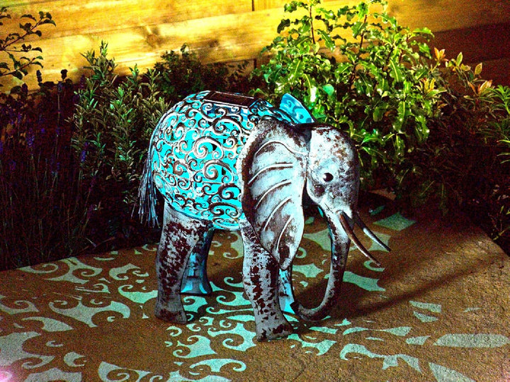 Smart Solar Solarleuchte Elefant aus Metall