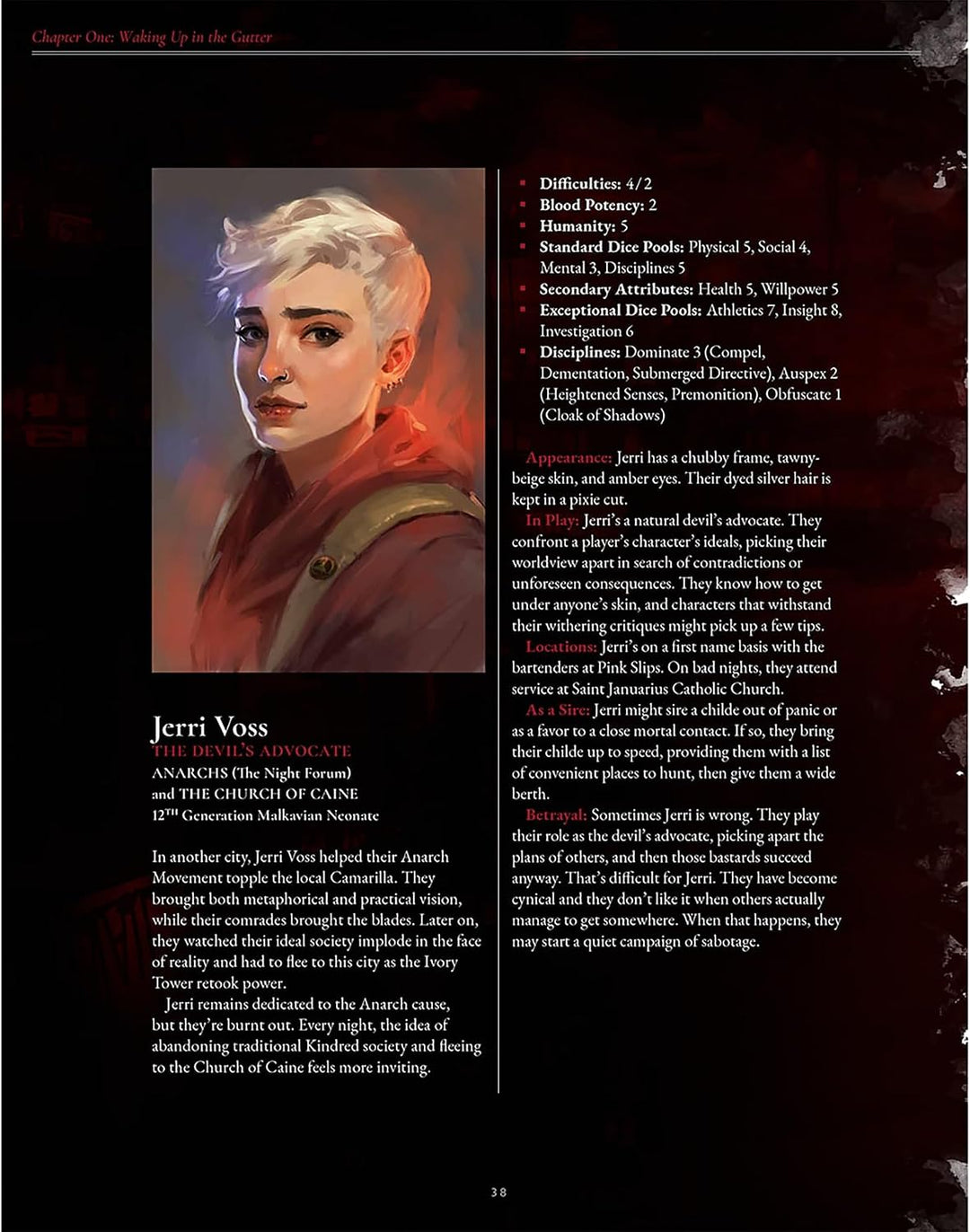 Vampire: The Masquerade 5th Edition Roleplaying Game The Crimson Gutter Chronicle Book