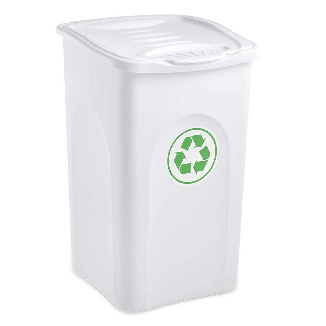 Stefanplast Begreen Abfalleimer, 50 l, Weiss Weiss/Flyaway Orchidee, Weiss/Flyaway Orchidee