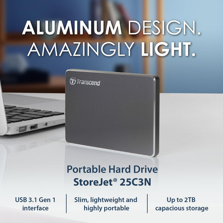 Transcend 1TB USB 3.1 Gen 1 SJ25C3N StoreJet 25C3N externe Festplatte TS1TSJ25C3N, 1TB