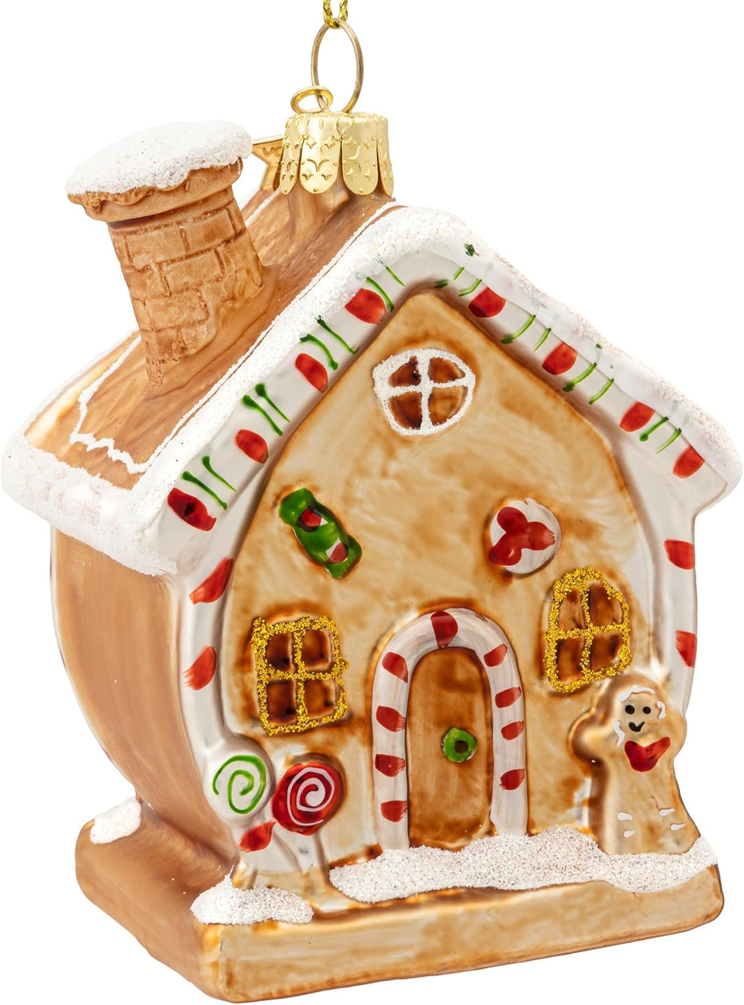 SIKORA Lebkuchenhaus besondere Weihnachtskugel Glas Christbaumschmuck Deko Figur Weihnachten Anhänge