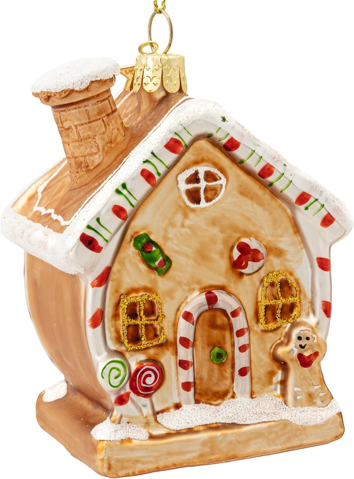 SIKORA Lebkuchenhaus besondere Weihnachtskugel Glas Christbaumschmuck Deko Figur Weihnachten Anhänge