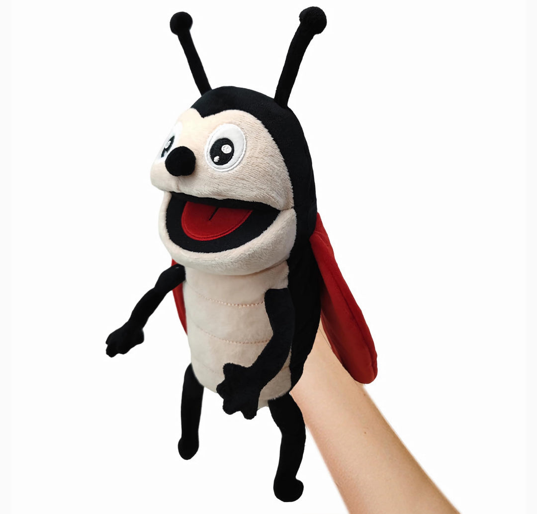Insekten-Handpuppen für Kinder, Kleinkinder, inklusive Bienen, Schmetterlingen, Libellen usw. mit be