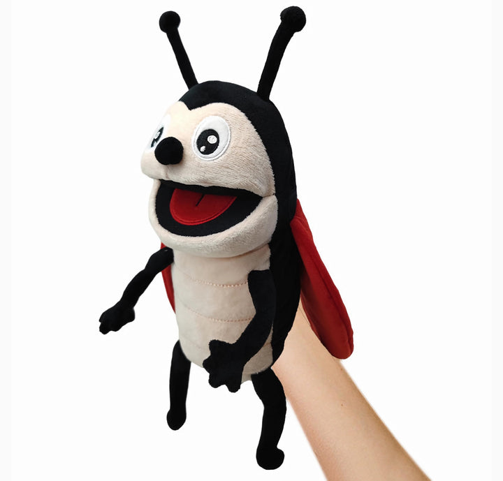 Insekten-Handpuppen für Kinder, Kleinkinder, inklusive Bienen, Schmetterlingen, Libellen usw. mit be