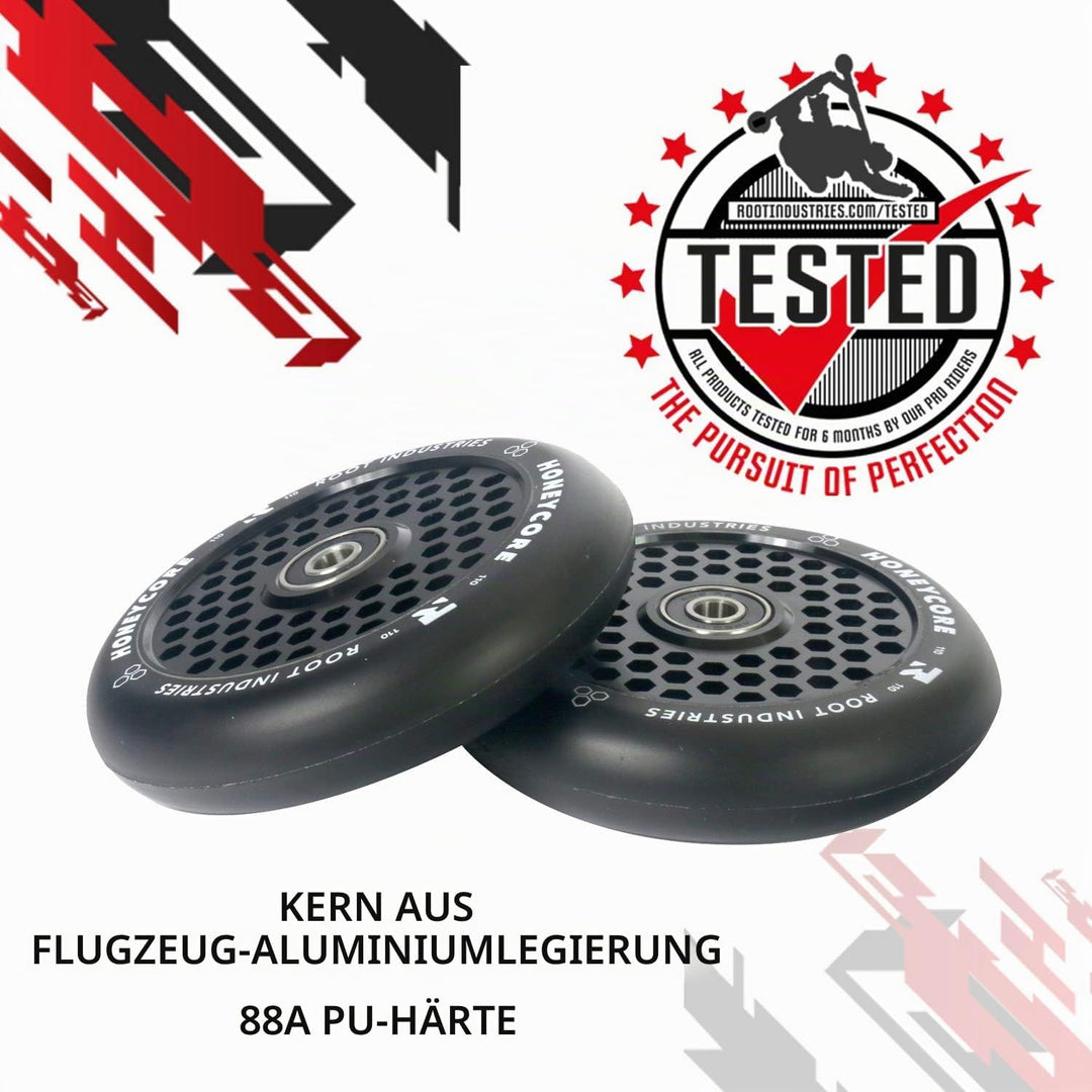 Root Honeycore Scooter-Räder Schwarz 110mm, Schwarz 110