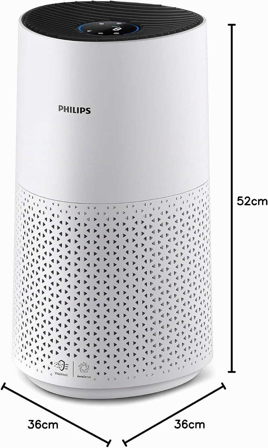 Philips Luftreiniger Smart 1000i Serie - Reinigt Räume zu 78 m² - Entfernt 99,97% der Pollen, Allerg
