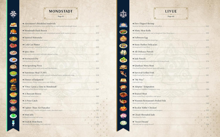 Genshin Impact Official Cookbook: Culinary Journeys Across Teyvat, Gebundenes Buch