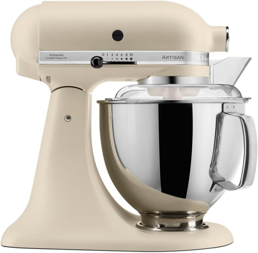 KitchenAid 5KSM175PSEFL Artisan Küchenmaschine, Stainless Steel, Weiss
