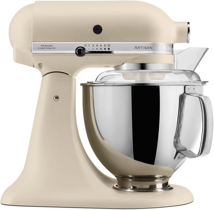 KitchenAid 5KSM175PSEFL Artisan Küchenmaschine, Stainless Steel, Weiss