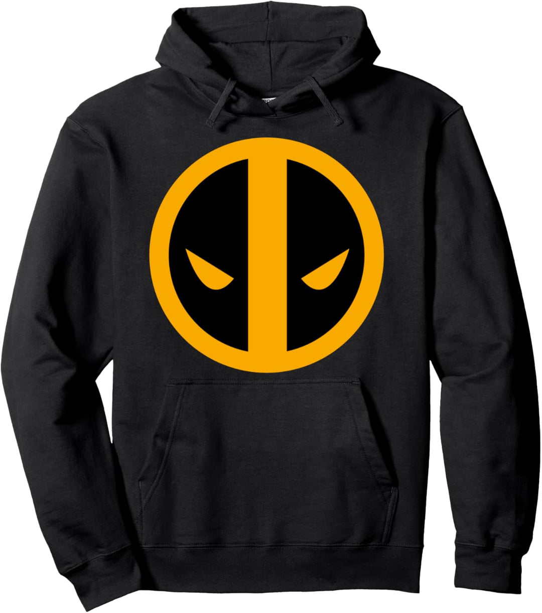 Marvel Deadpool Orange Circle Logo Pullover Hoodie