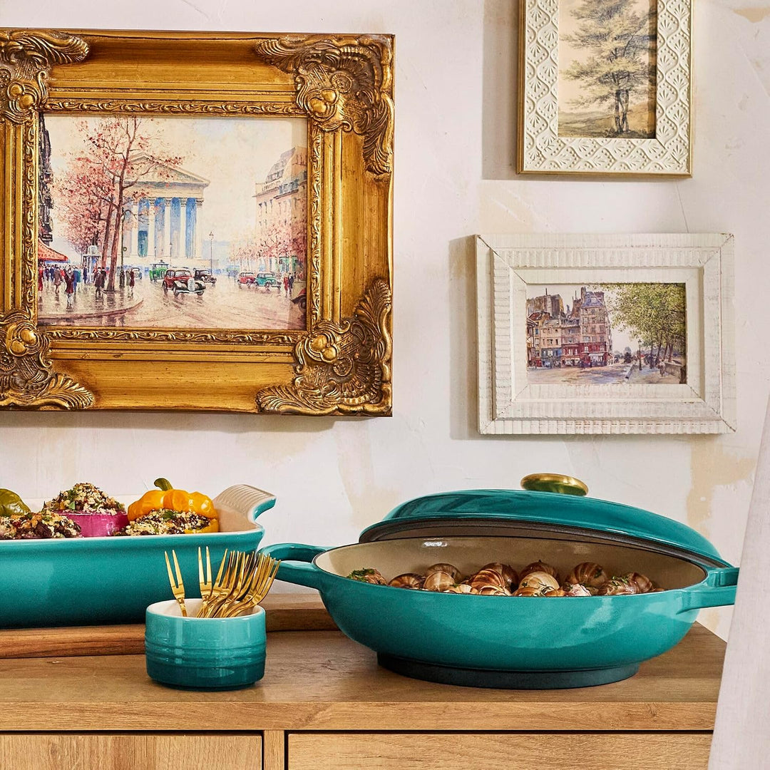 Le Creuset Emaillierter Gusseisen-Bräter, rund, 3,5 qt, Riviera Riviera 3,5 l, Riviera 3,5 l