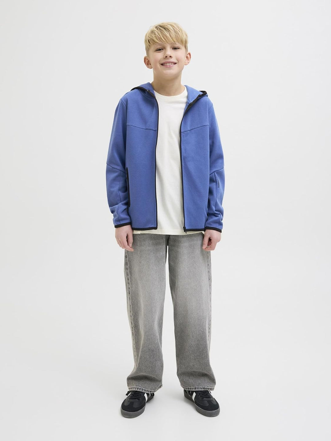 JACK &amp; JONES Boy Kapuzenjacke Einfarbig Kapuzenjacke Junior 140 Beaucoup Blue, 140 Beaucoup Blue