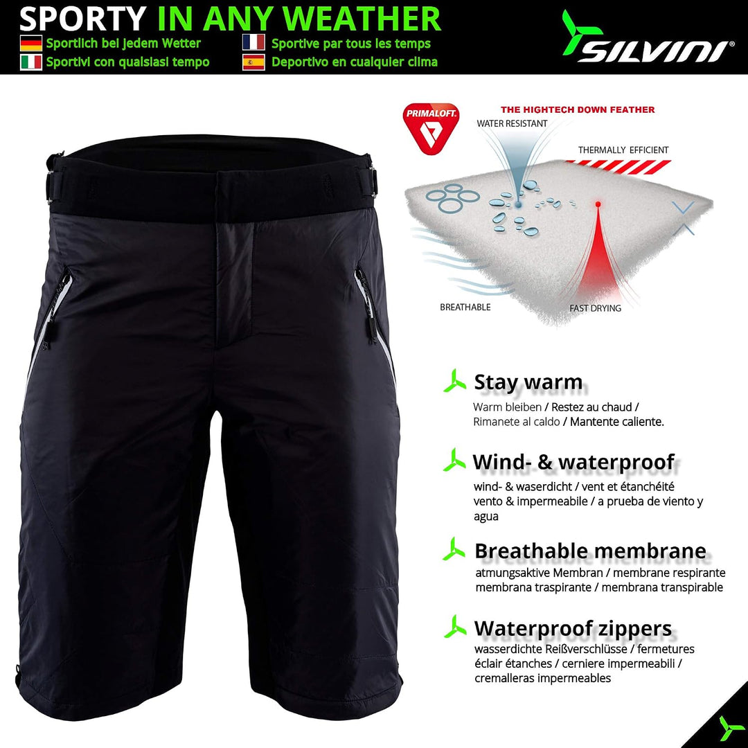SILVINI Sud Primalofthose Herren kurz Rainlegs Herren Kurze Regenhose Chaps Herren Chaps Fahrradhose
