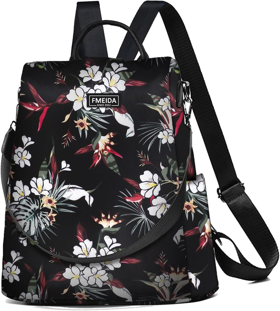Fmeida Rucksack Damen Anti Diebstahl Nylon Handtaschen Wasserdichte 2 in 1 Schultertasche Casual Day