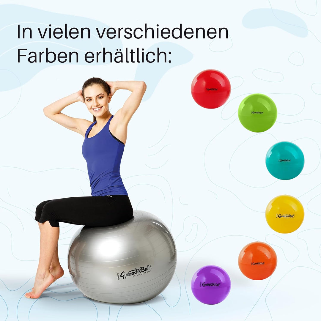 PEZZI - Gymnastikball Original Pezziball Standard 42-75cm Ø – Sitzball für Therapie, Sport &amp; Büro -