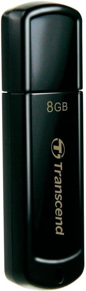 Transcend 8GB JetFlash 350 USB 2.0 Speicherstick, Schwarz Schwarz 8GB, Schwarz 8GB