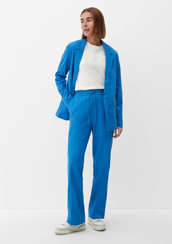 s.Oliver Damen Hose lang, Loose Fit 42 Blau, 42 Blau