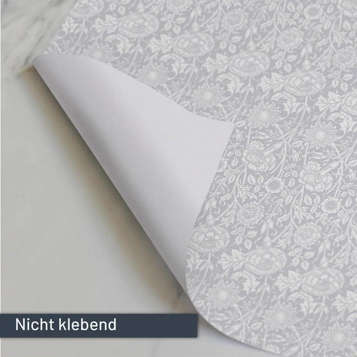 The Master Herbalist | Abwischbares Schrankpapier William Morris Design Weiches Grau | Doppelpack (1
