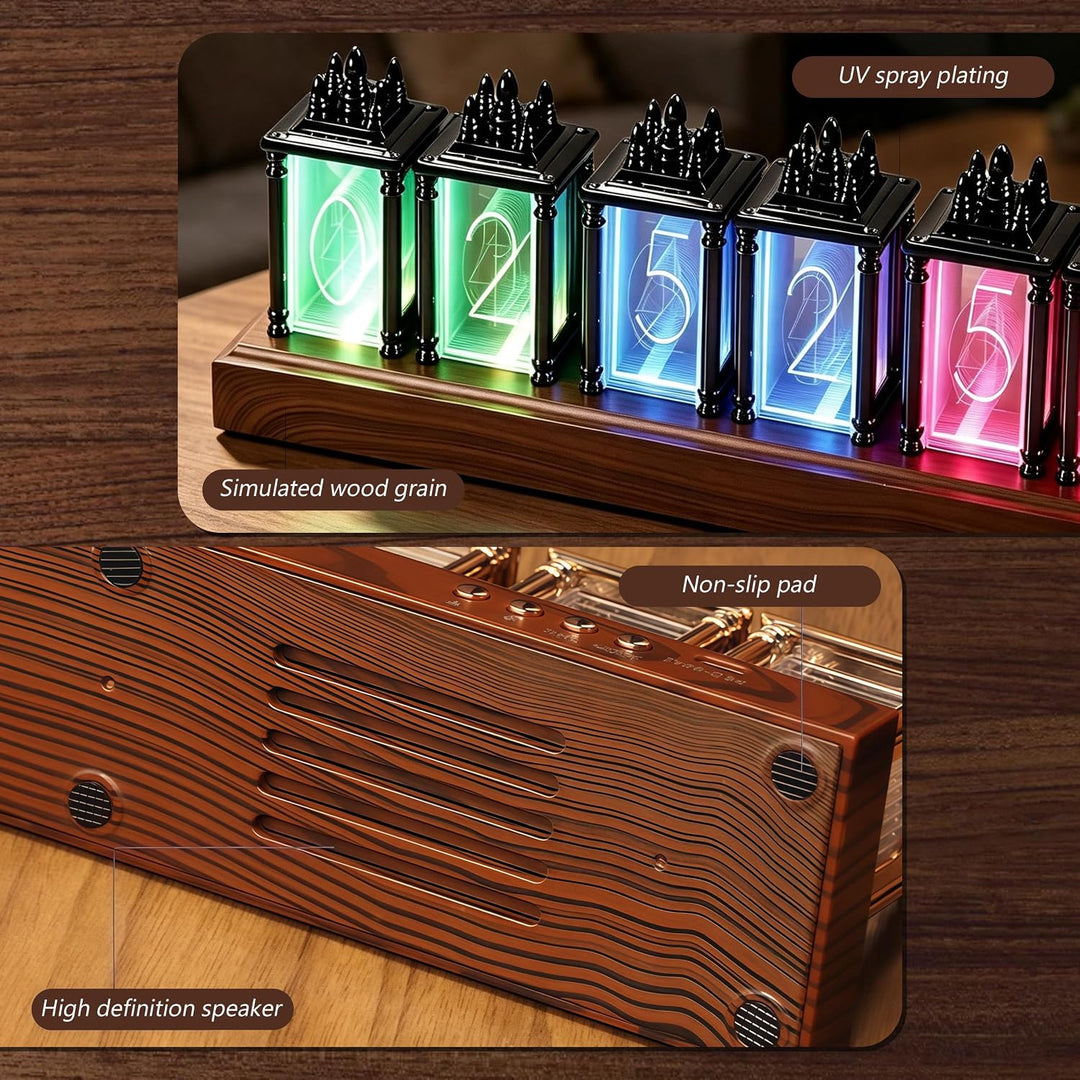 Nixie Tube Clock RGB 7 Modi 8 Farben Helligkeit Regelbar