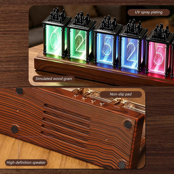 Nixie Tube Clock RGB 7 Modi 8 Farben Helligkeit Regelbar