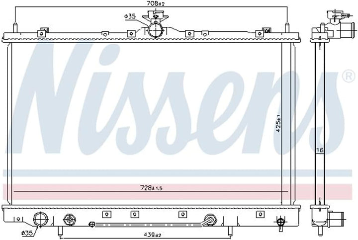 Nissens 628975 Heizkörper Kühlung des Motors