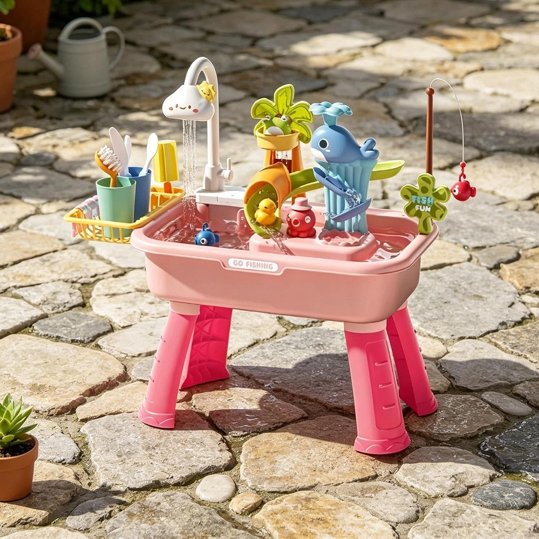 Wasser Spieltisch Ab 3, 54 X 29 X 53 cm Wasser Spieltisch, Sand Und Wassertisch, Sommerspielzeug Set