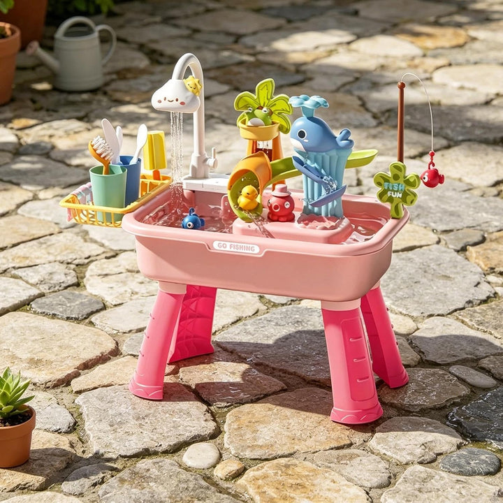 Wasser Spieltisch Ab 3, 54 X 29 X 53 cm Wasser Spieltisch, Sand Und Wassertisch, Sommerspielzeug Set