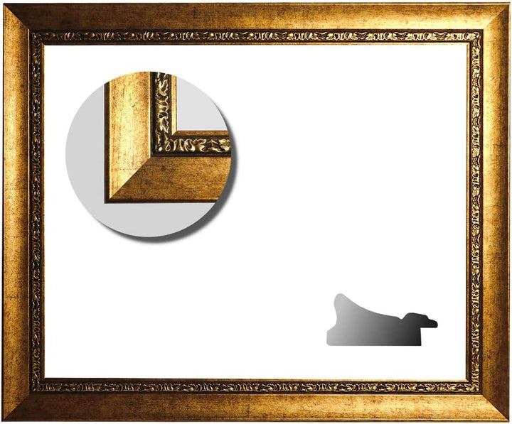 Neumann Bilderrahmen Barockrahmen Gold verziert, Serie 370 - Zuschnitt, 50 x 70 cm Zuschnitt 50x70 c