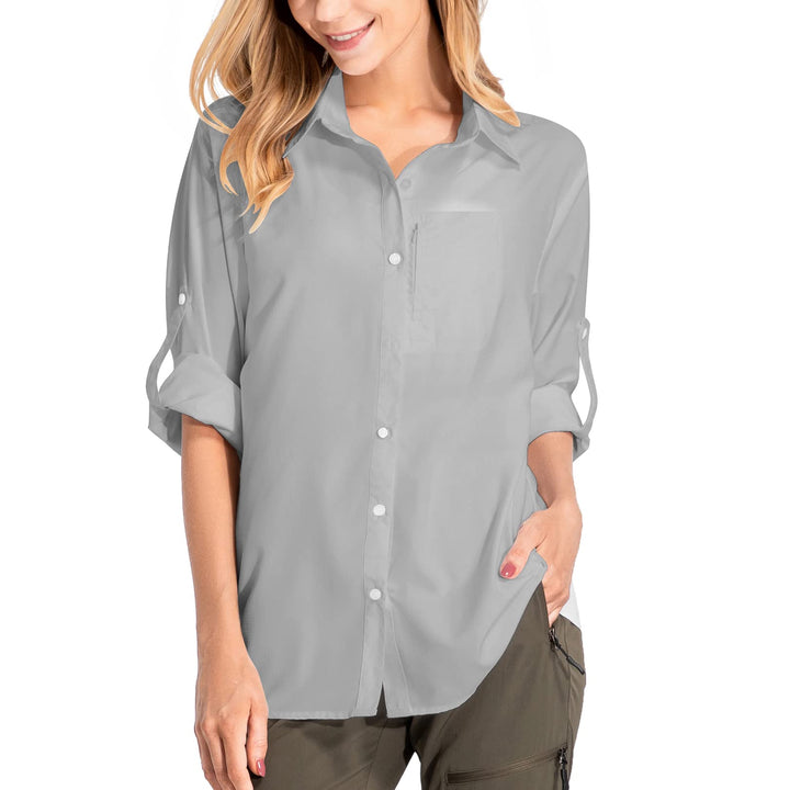 yeyity Damen Hemdbluse UV Schutz Langarmshirt Damen Schnell Trocknende Sport Shirts Wandershirt Safa