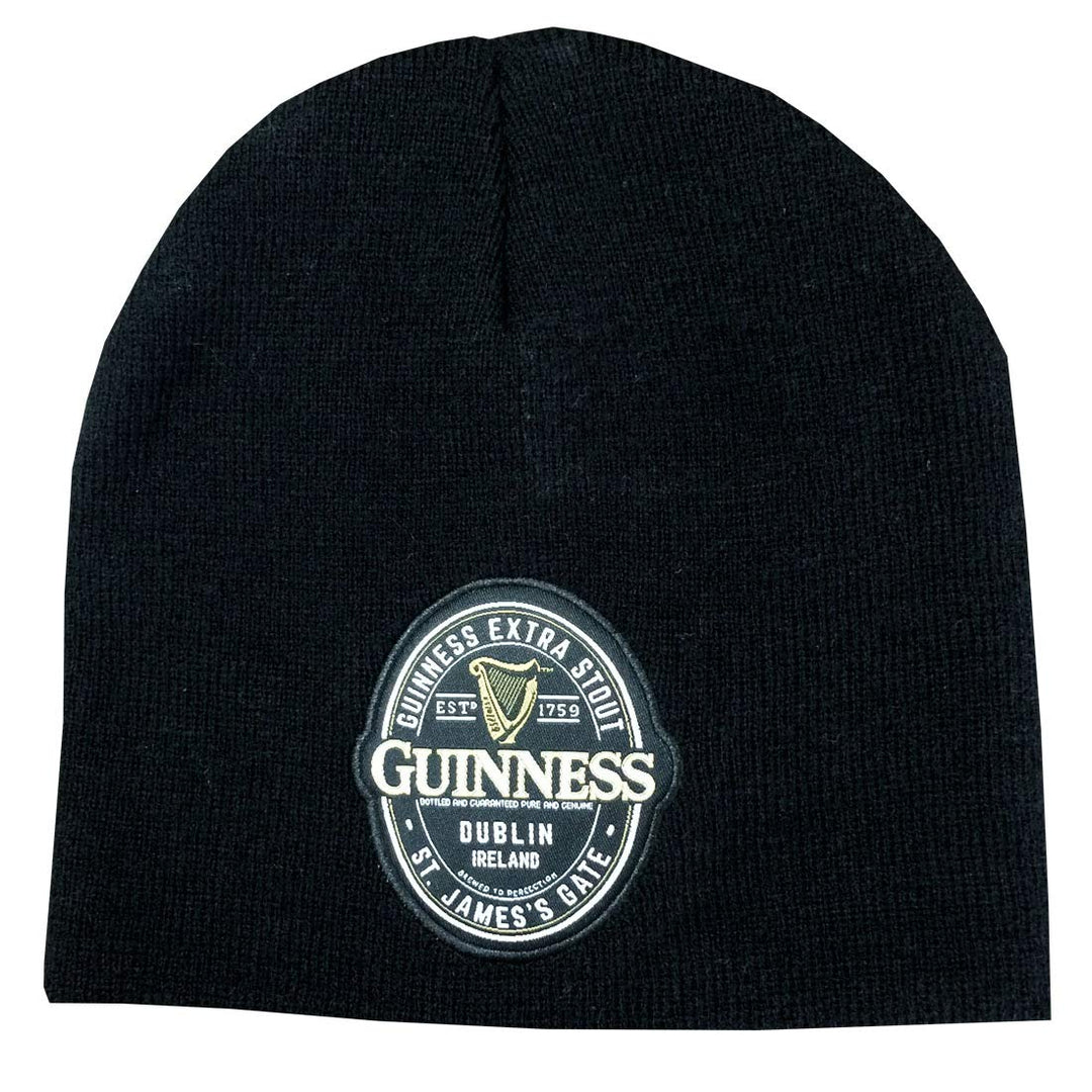 Mütze, Schwarz, mit aufgenähtem Guinness-Emblem