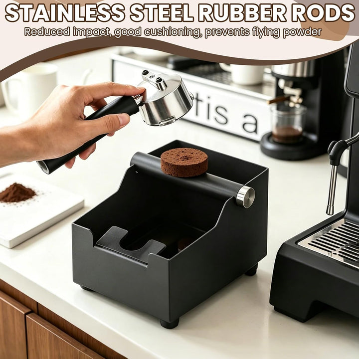 Abklopfbehälter für Siebträger Espresso, Kaffeesatz Abklopfbehälter Abklopfstab Stossdämpfende, Bari