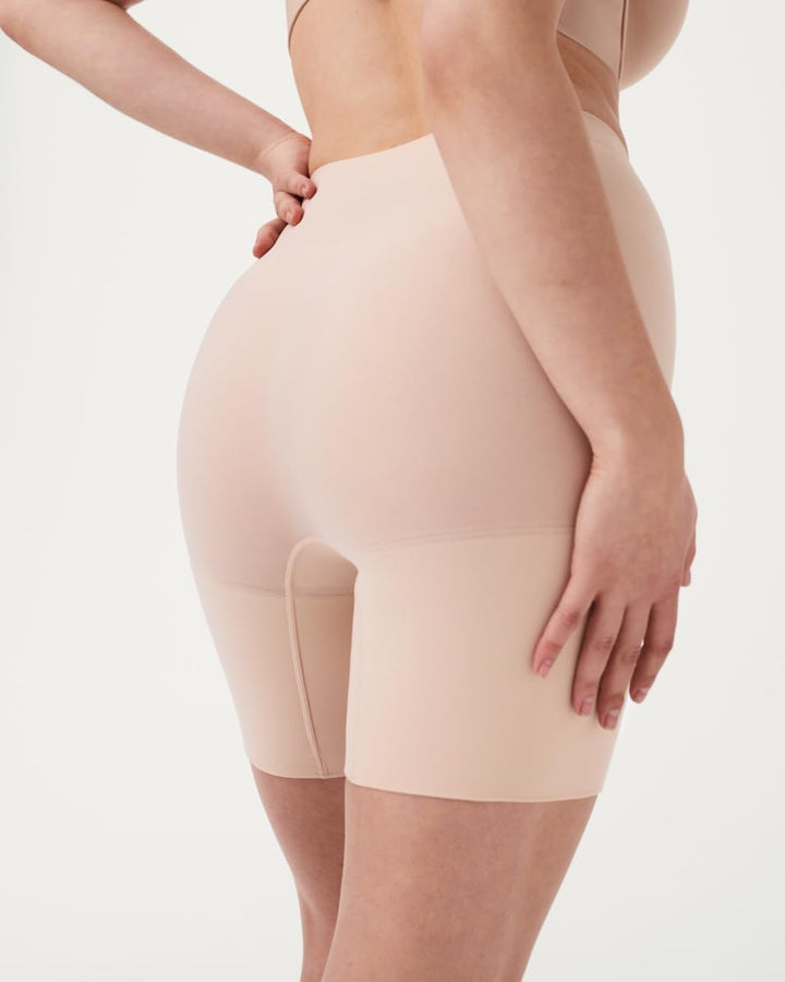 Spanx Damen Power Short Waist Shapewear L Soft Nude, L Soft Nude