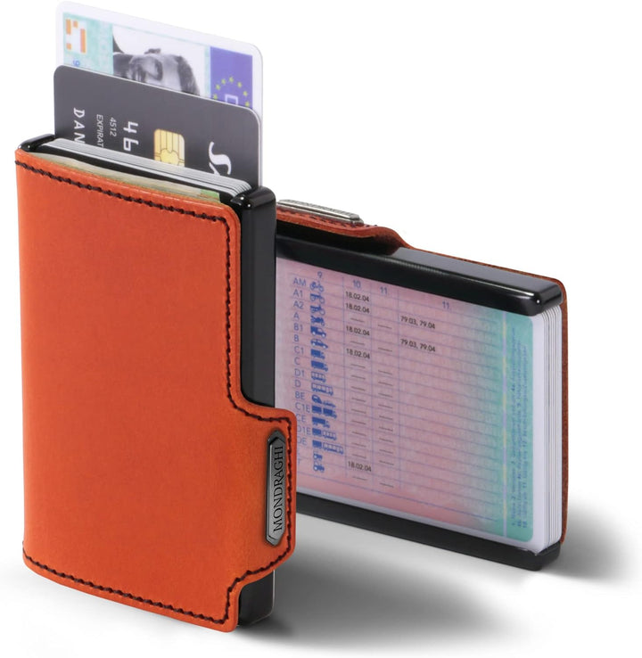 MONDRAGHI Mini-Wallet. Ultraleichte, schlanke Mini-Brieftasche - Kartenhalter und Kartenhalter mit M