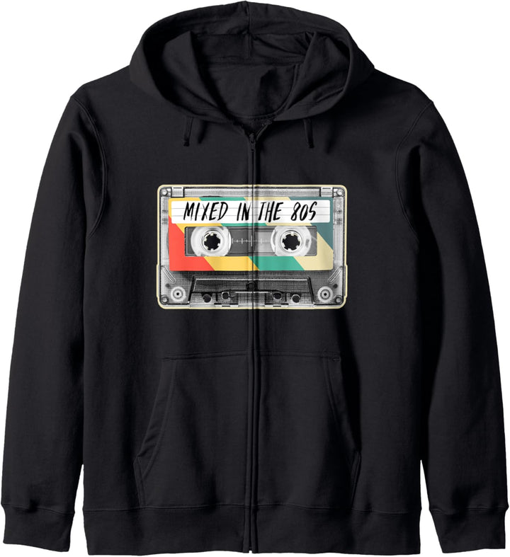 Kassette gemischt in den 80er Jahren Mode Retro 80er Jahre Kapuzenjacke
