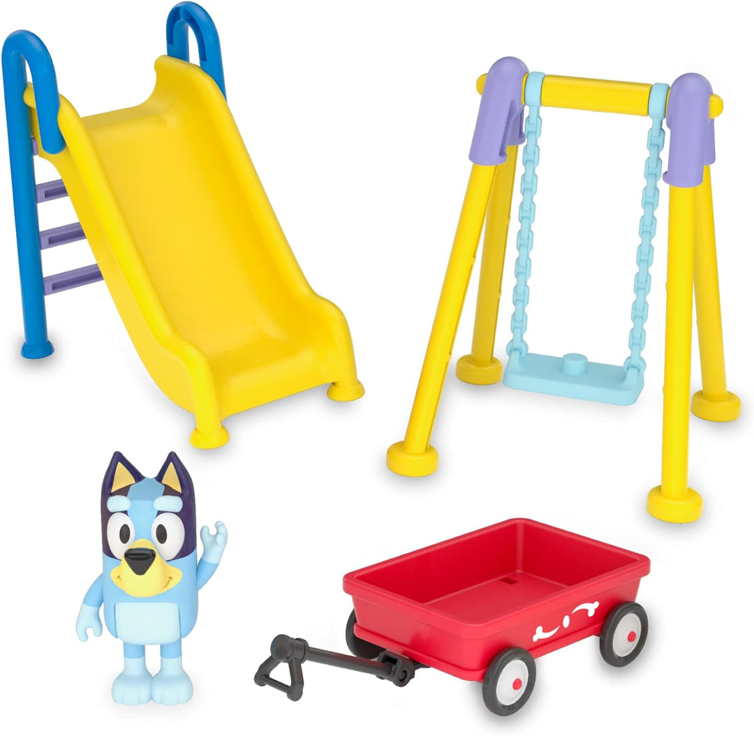 Giochi Preziosi Bluey Playset Spielplatz, Spielset mit Bluey-Figur, ca. 7 cm, wie im Fernsehen, für