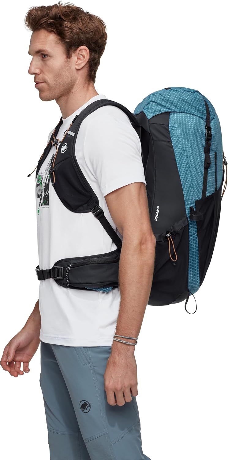 Mammut Ducan 26 Wanderrucksack mit Netzrücken Saphire-Black Gr. 26L Leichter &amp; Komfortabler Unisex R