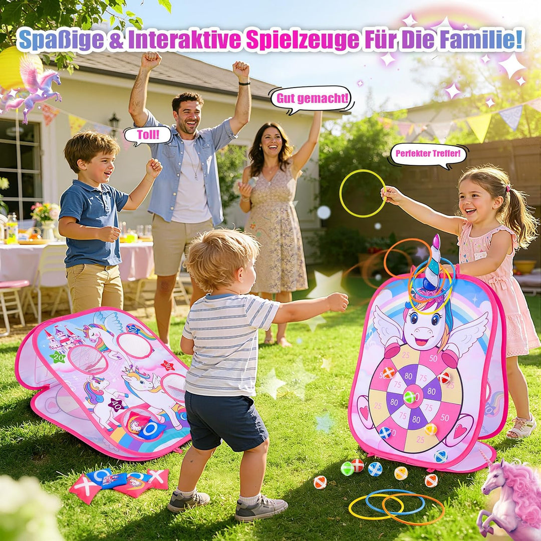 5-in-1 Ring Wurfspiel Dartscheibe Outdoor Garten Spiele Für Kinder, Gartenspielzeug Kinder Outdoor S