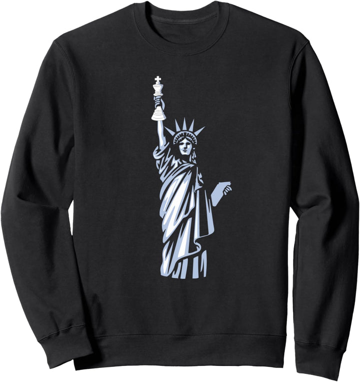 Schachspiel Schachfigur Schachbrett Freiheitsstatue Schach Sweatshirt