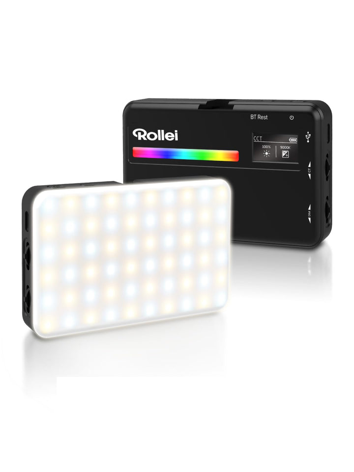 Rollei Lumis Compact RGB, kleine RGB Dauerlicht mit 360 Farben und tollen Lichteffekten, kompackte L