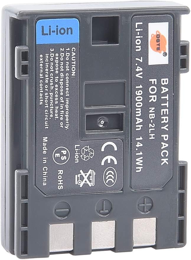 (2-Pack) NB-2L NB-2LH DSTE Ersatz Batterie Akku Kompatibel für BP-2L5, BP-2LH und Canon Optura 30, 4