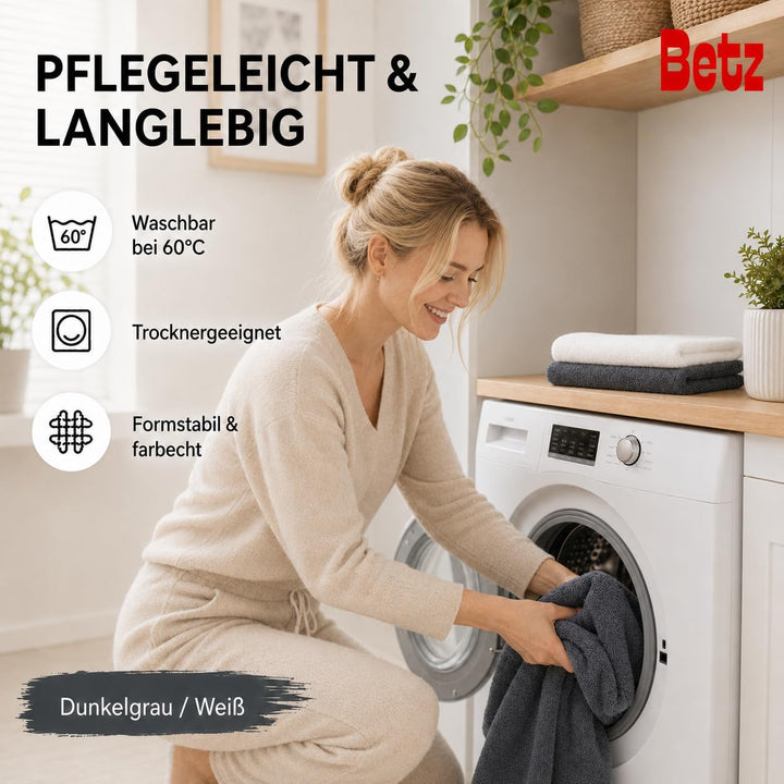 Betz 12 TLG. Handtuch Set Berlin 100% Baumwolle 2 Liegetücher 4 Handtücher 2 Gästetücher 2 Seiflappe