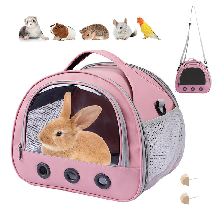 Kleine Haustier-Tragetasche, Transportbox Für Kleintiere, KatzeTransportbox Mit Schultergurt, Meersc